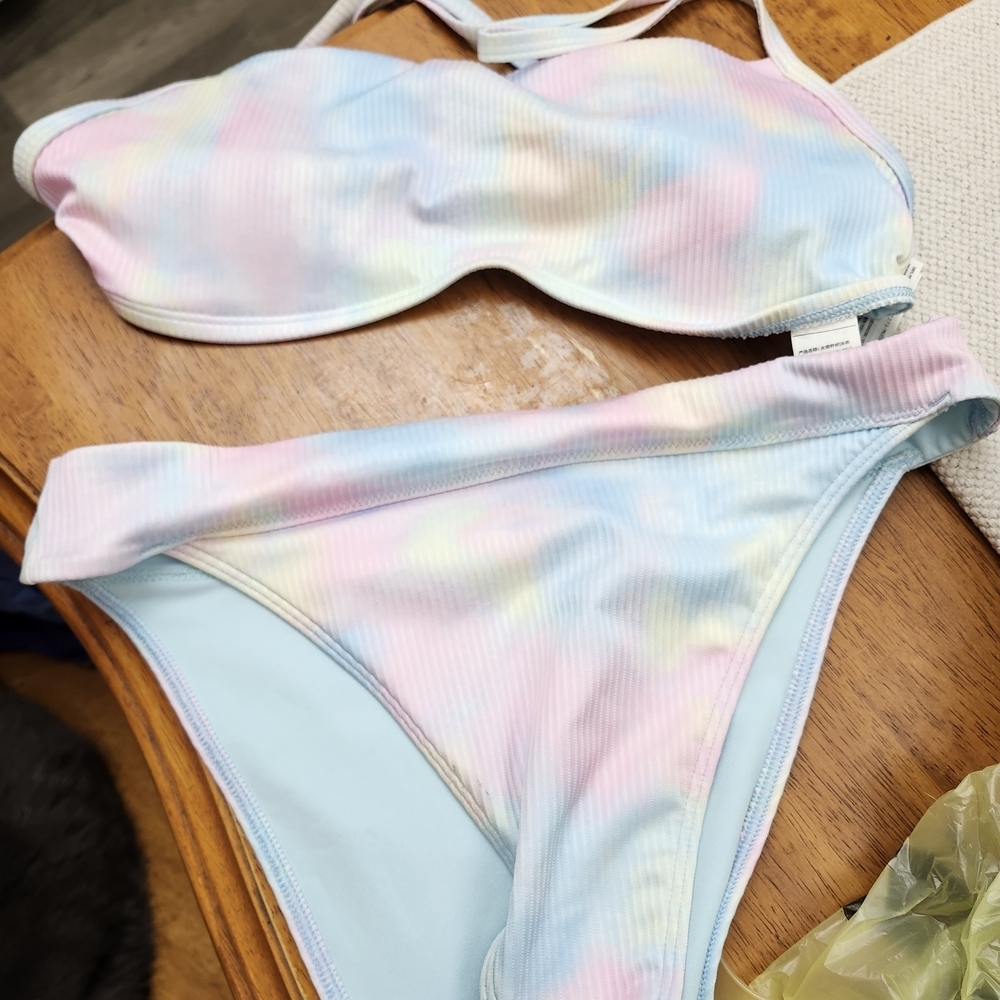 Hollister Pastel Tie-Dye Bikini